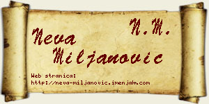 Neva Miljanović vizit kartica